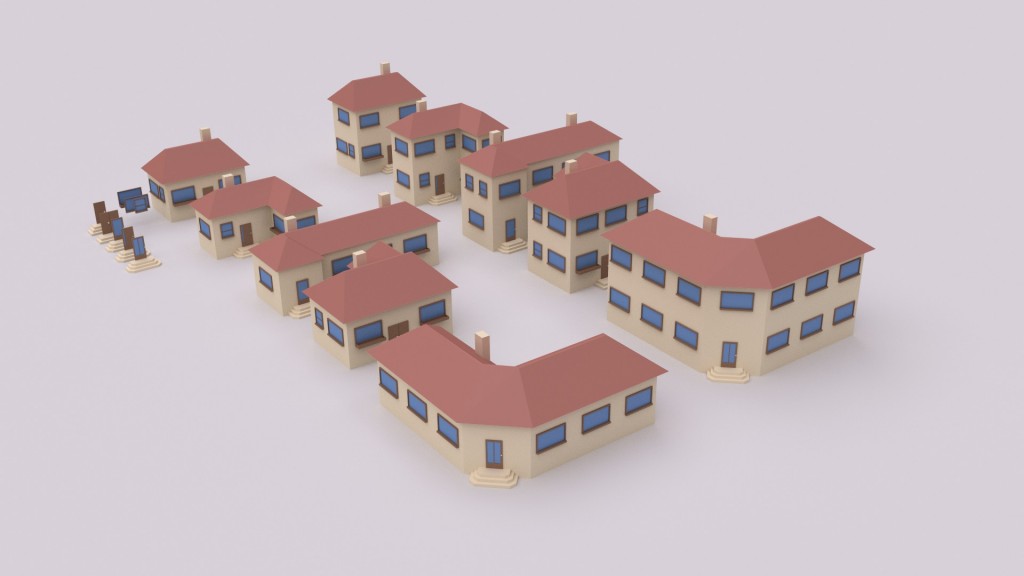 geometric Building Town Pack Light preview image 1